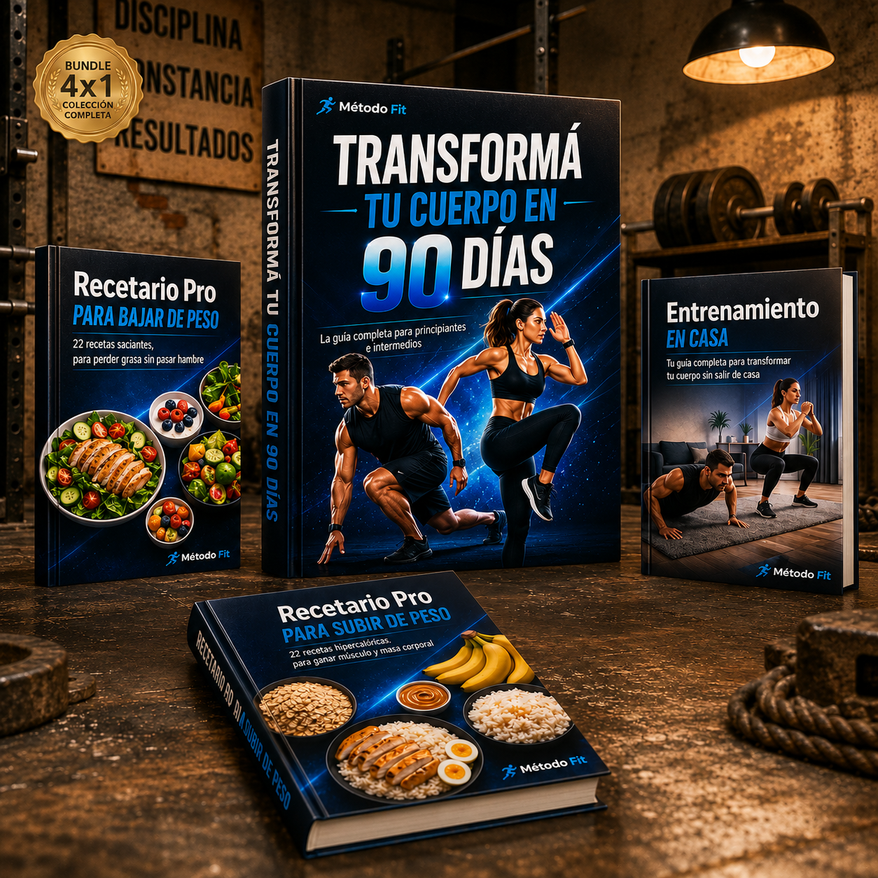 📦 Combo Fit 4x1: Transforma Tu Cuerpo En 90 Días + 3 Bonus 🎁